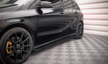 Боковые листвы (накладки) на пороги для Mercedes-Benz B W246 послерестайл фото