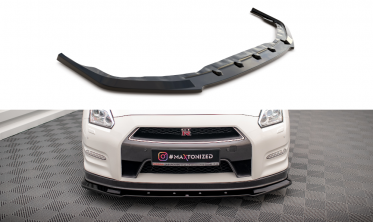 Передний тюнинг диффузор на бампер Nissan GTR R35 рестайл фото
