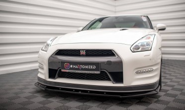 Передний тюнинг диффузор на бампер Nissan GTR R35 рестайл фото