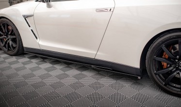 Боковые диффузоры на пороги Nissan GTR R35 рестайлинг фото