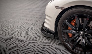 Передний диффузор + накладки на бампер Nissan GTR R35 рестайл фото
