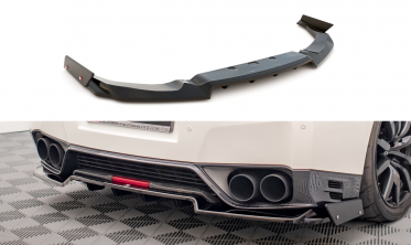 Диффузор + боковые накладки на задний бампер Nissan GTR R35 рестайл фото