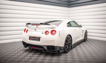 Диффузор + боковые накладки на задний бампер Nissan GTR R35 рестайл фото