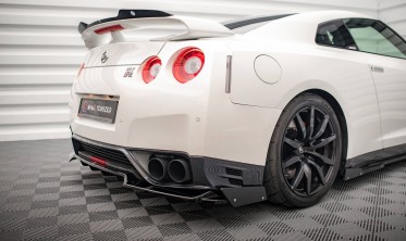 Диффузор + боковые накладки на задний бампер Nissan GTR R35 рестайл фото