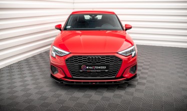 Тюнинговая накладка на передний бампер Audi A3 8Y вер. 1 фото
