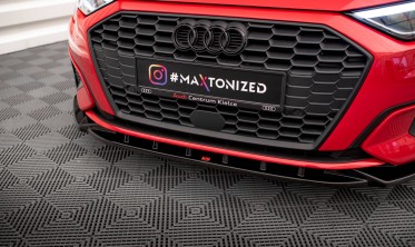 Тюнинговая накладка на передний бампер Audi A3 8Y вер. 1 фото