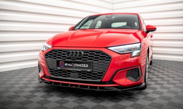 Тюнинговая накладка на передний бампер Audi A3 8Y вер. 1 фото