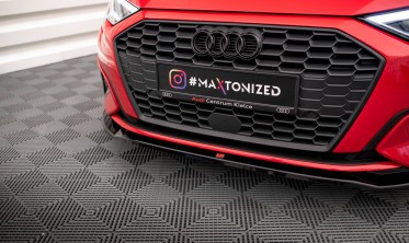 Нижній дифузор на передній бампер Audi A3 8Y вер. 2 фото
