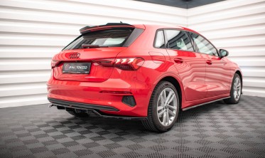 Тюнинговая накладка (диффузор) на задний бампер Audi A3 8Y Sportback фото