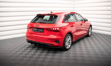 Центральный диффузор на задний бампер Street Pro Audi A3 8Y Sportback фото