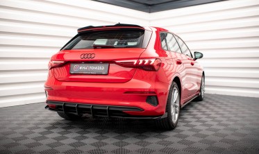 Дифузор + бічні накладки на задній бампер Street Pro Audi A3 8Y Sportback фото