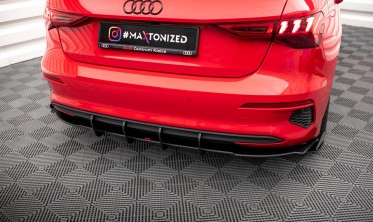 Дифузор + бічні накладки на задній бампер Street Pro Audi A3 8Y Sportback фото