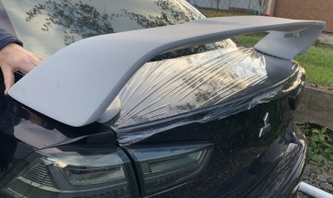 Спойлер багажника Mitsubishi Lancer X стиль EVO фото