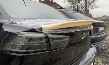 Спойлер багажника Mitsubishi Lancer X стиль Ducktail фото