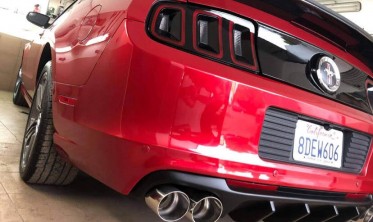 Дифузор заднього бампера Ford Mustang V6, GT (2013-2014) стиль Shelby фото