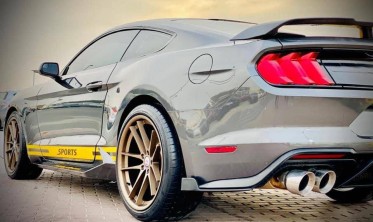 Накладки на пороги Ford Mustang в стиле  фото