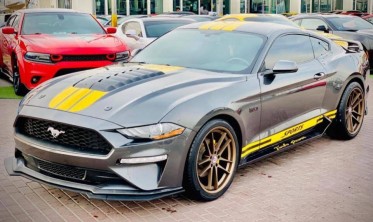 Накладки на пороги Ford Mustang в стиле  фото