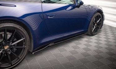 Тюнинговые накладки на пороги Porsche 911 Carrera Aero 992 вер. 1 фото