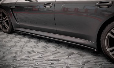 Тюнинговые накладки на пороги Porsche Panamera / Panamera Diesel 970 / Panamera Turbo 970 вер. 1 фото