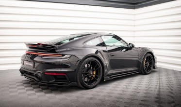 Тюнинговые листвы на боковые пороги Porsche 911 Turbo S 992 фото