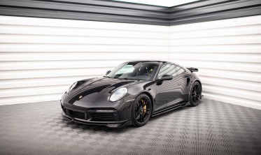 Тюнинговые листвы на боковые пороги Porsche 911 Turbo S 992 фото