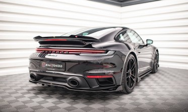 Тюнинг диффузор на задний бампер Porsche 911 Turbo S 992 фото