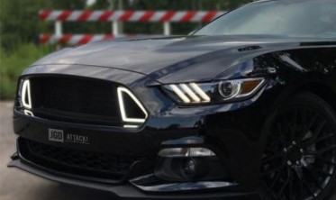 Решетка радиатора с LED Ford Mustang (2015-2017) Ecoboost, V6, GT фото