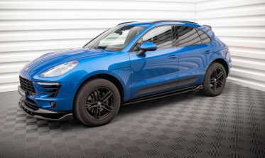 Тюнінгові накладки (лістви)  на бічні пороги Porsche Macan Mk1 дорестайл фото