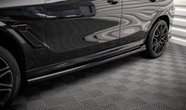 Бічні тюнінгові накладки (лістви) на пороги BMW X6 M F96 / BMW X6 M-Pack G06 фото