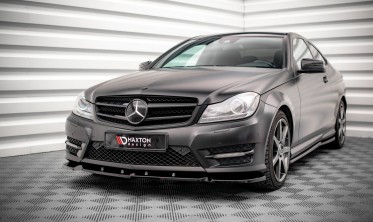 Тюнінгова накладка на передній бампер Mercedes-Benz C Coupe AMG-Line C204 вер. 1 фото