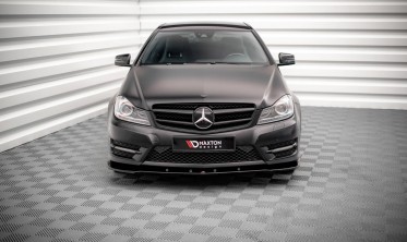 Диффузор на передний бампер Mercedes C Coupe AMG-Line C204 вер. 2 фото