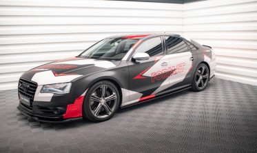 Тюнинговые накладки на боковые пороги Audi S8 D4 вер. 1 фото