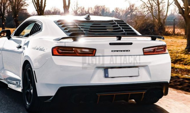 Накладки на боковые окна открытые Chevrolet Camaro (2016-2021) Gloss фото