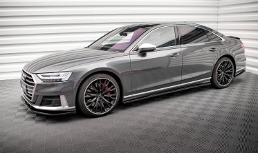 Боковые листвы (накладки) под пороги Audi S8 / A8 S-Line D5 фото
