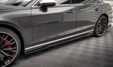 Боковые листвы (накладки) под пороги Audi S8 / A8 S-Line D5 фото