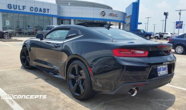 Накладки (лістви) на бічні пороги Chevrolet Camaro 6 ZL1 Style gloss black фото