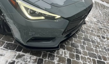 Дифузор переднього бампера Infiniti Q60 S MK2 глянець фото