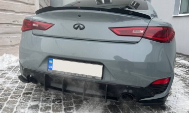 Центральний накладка на задній бампер Street pro Infiniti Q60 S MK2 фото