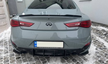 Центральний накладка на задній бампер Street pro Infiniti Q60 S MK2 фото