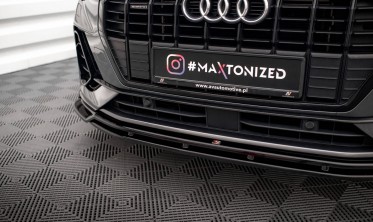 Нижняя накладка на передний бампер Audi Q3 F3 S-Line вер. 2 фото