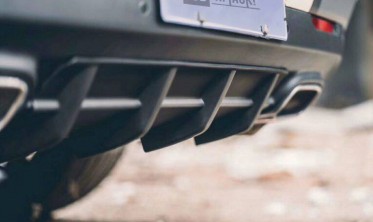 Накладка дифузора заднего бампера Dodge Challenger mp style фото