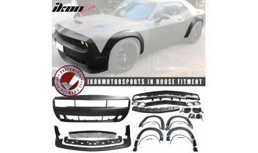 Бампер передний и комплект широких арок Dodge Challenger в стиле Demon v2 фото