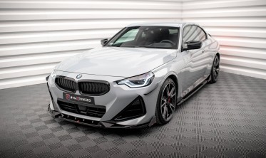 Диффузор + боковые накладки на передний бампер BMW 2 Coupe M-Pack / M240i G42 фото