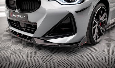 Диффузор + боковые накладки на передний бампер BMW 2 Coupe M-Pack / M240i G42 фото