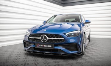 Тюнинговый диффузор на передний бампер Mercedes C W206 AMG-Line вер. 1 фото