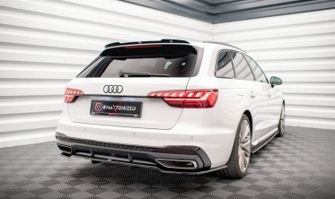Нижняя накладка на задний бампер Audi A4 B9 S-Line послерестайл фото