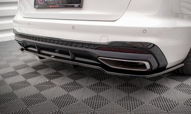 Нижняя накладка на задний бампер Audi A4 B9 S-Line послерестайл фото
