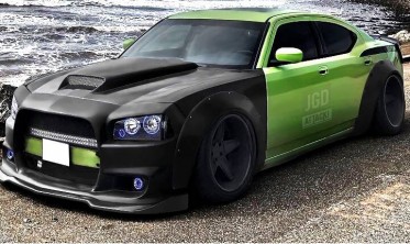 Тюнинговый диффузор переднего бампера Dodge Charger 2011-2014 srt фото