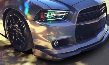 Тюнинговый диффузор переднего бампера Dodge Charger 2011-2014 srt фото