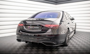 Тюнинговая накладка (диффузор) на задний бампер Mercedes S W223 AMG-Line фото